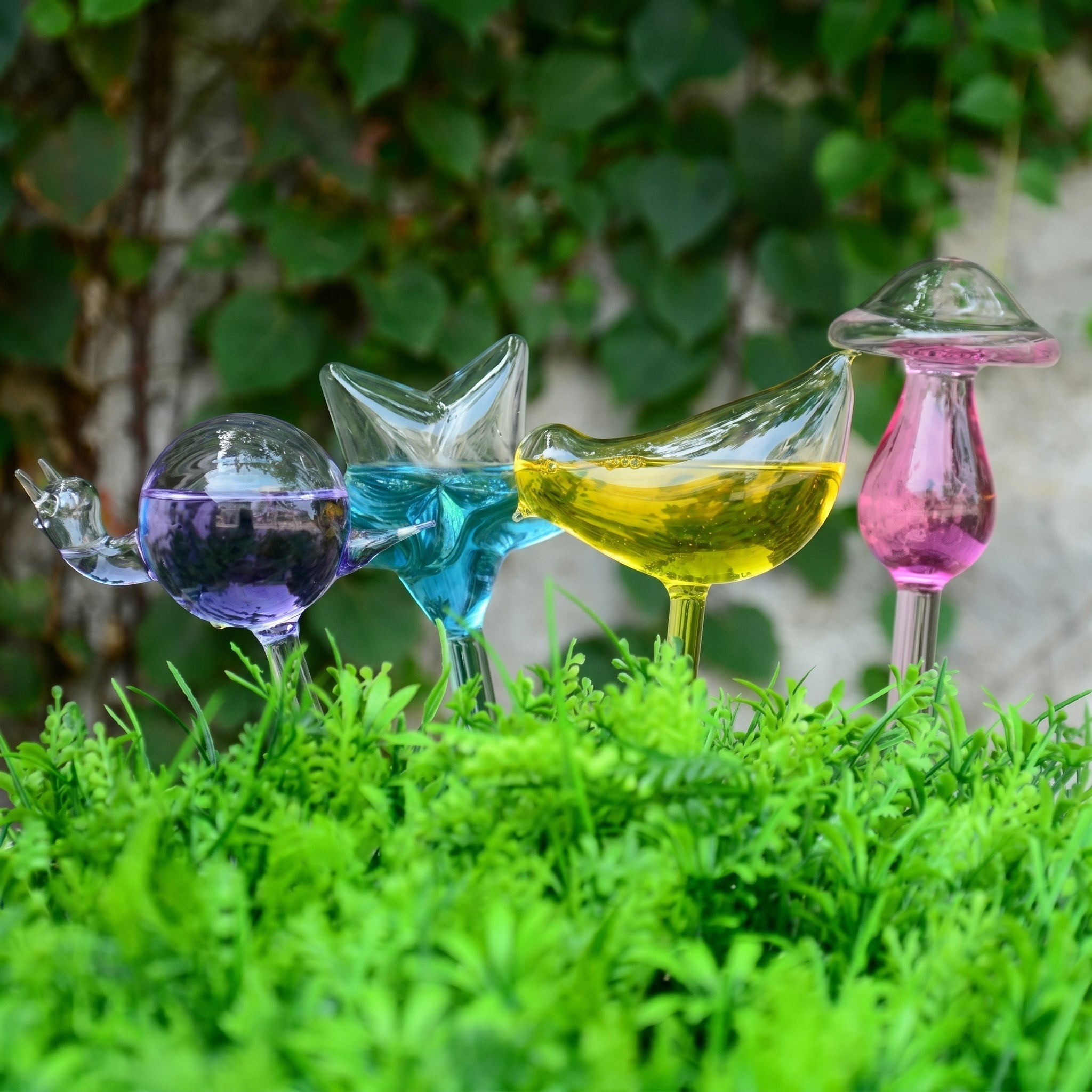 Glas Selbstbewässerungsfigur für Zimmerpflanzen - Selbstbewässerndes Glas - Flamingo - Voldeva