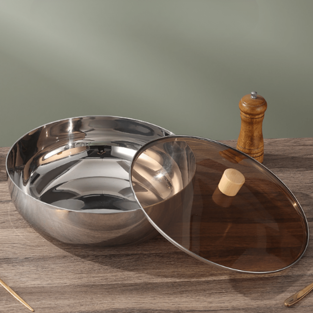 Große Rührschüssel mit Glasdeckel - Schüssel - Voldeva