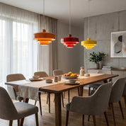 Hängeleuchte im Modernen Dreischichtigen Design - Pendelleuchten - Rot - Voldeva