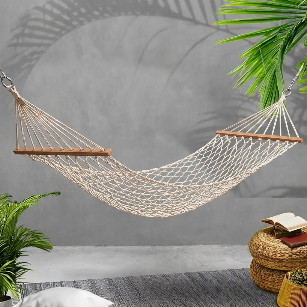 Hängematte mit Spreizstab für den Outdoorbereich