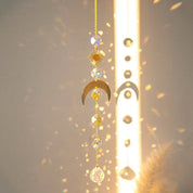 Hängender Kristall Suncatcher Mond und Sterne Design - Sonnenfänger - Mondlicht - Voldeva