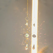 Hängender Kristall Suncatcher Mond und Sterne Design - Sonnenfänger - Strahlend - Voldeva
