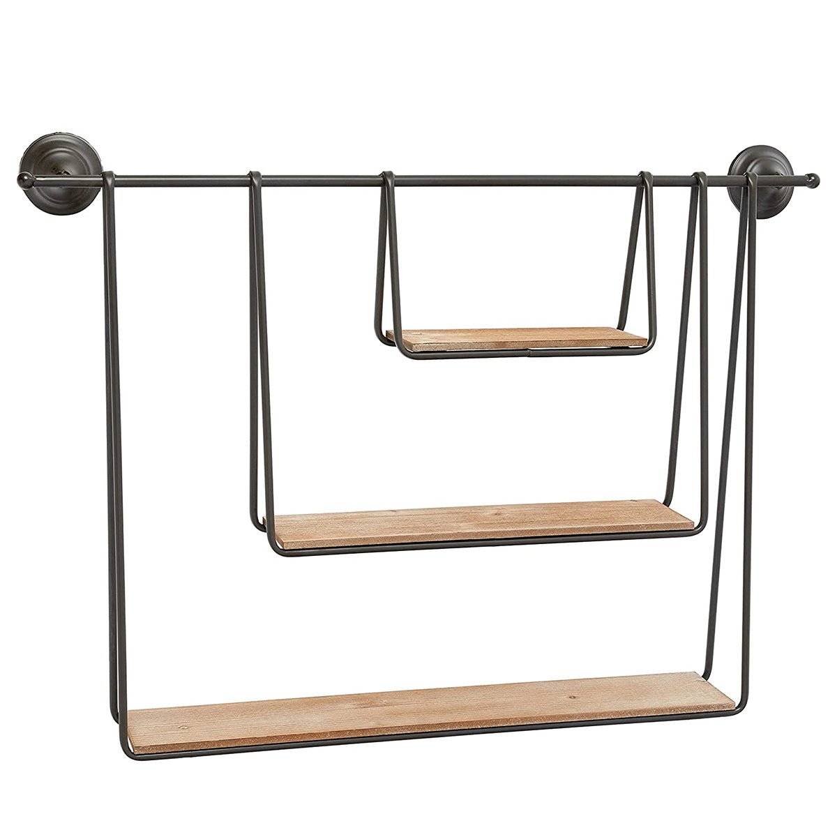 Hängeregal mit drei Ebenen aus Metall und Holz - Rack Wall Shelves & Ledges - Voldeva