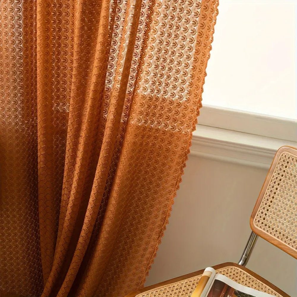 Häkelvorhang Im Boho - Stil Für Wohn - Und Schlafzimmer - Vorhänge - 100x150 cm - Voldeva