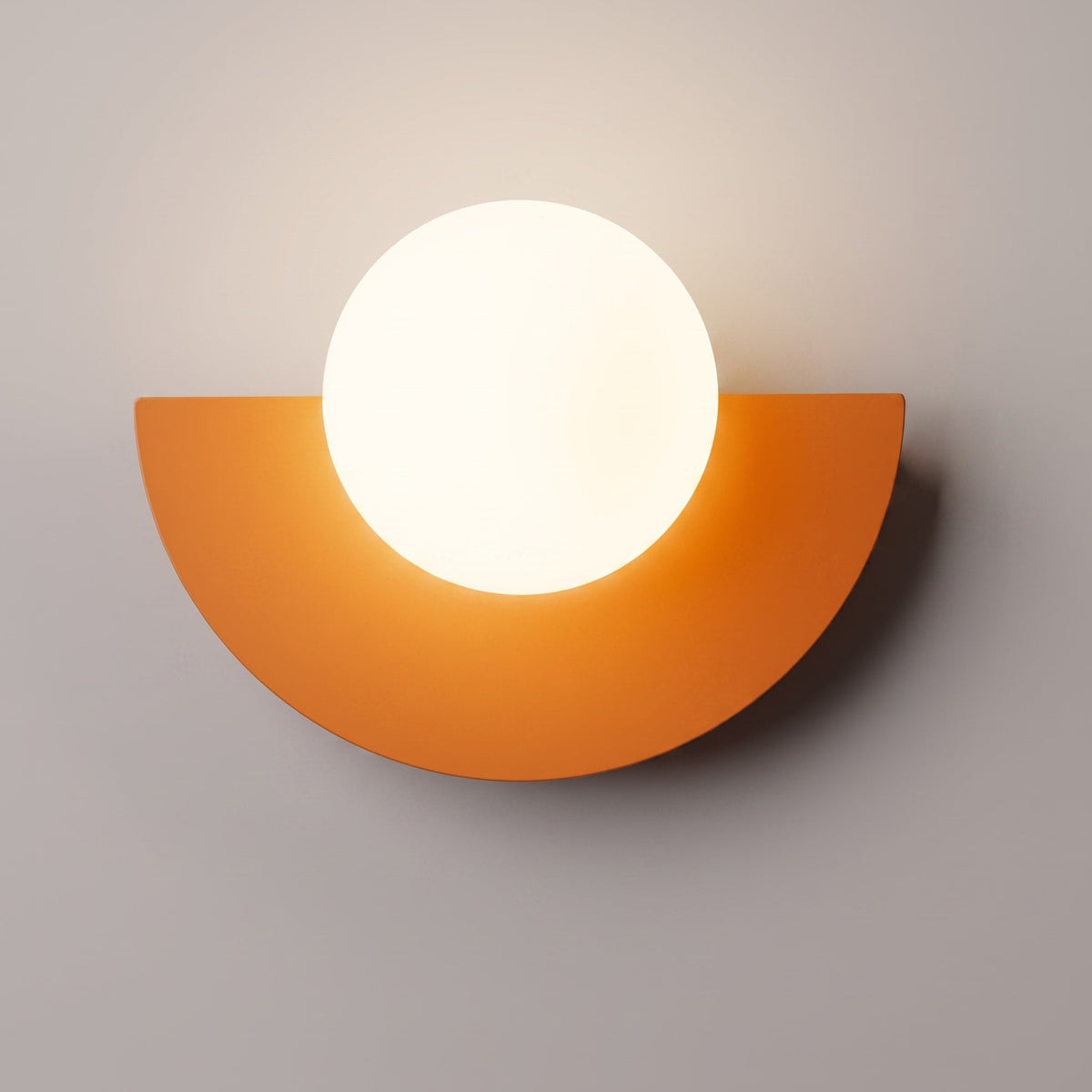 Halbrunde Wandleuchte im minimalistischen Design - Wall Light Fixtures - Orange - Voldeva