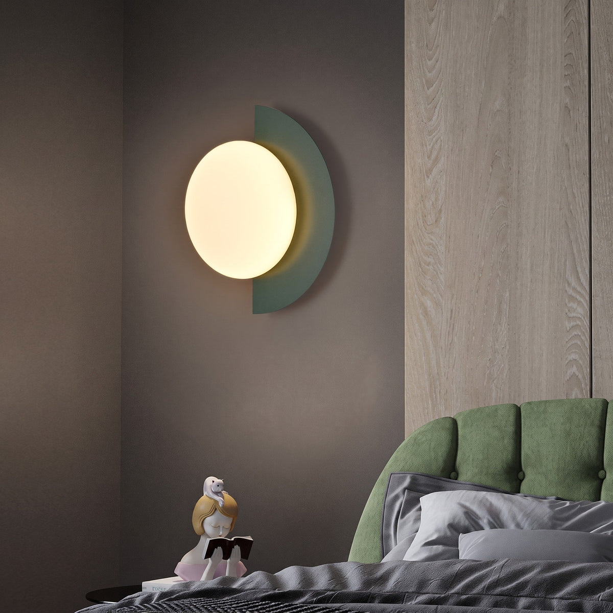 Halbrunde Wandleuchte im minimalistischen Design - Wall Light Fixtures - Grün - Voldeva