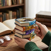 Handgefertigte 3D - Lesetassen aus Glas mit Buchmotiv - Tassen - Voldeva