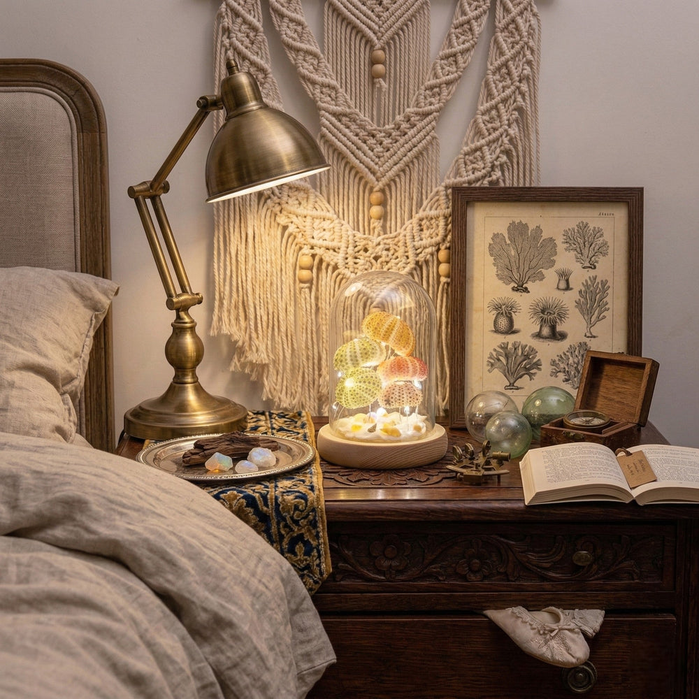 Handgefertigte DIY Igel - Nachtleuchte unter Glaskuppel - Nachtleuchte - Voldeva