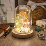 Handgefertigte DIY Igel-Nachtleuchte unter Glaskuppel