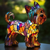 Handgefertigte Leuchtlampe in Hundeform - Tischlampen - Yorkshire Terrier - Voldeva