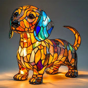 Handgefertigte Leuchtlampe in Hundeform - Tischlampen - Dackel - Voldeva