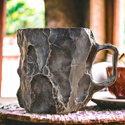 Handgefertigte - Tasse mit Isolierung und Mikrowellengeeignet - Becher - Obsidian - Voldeva
