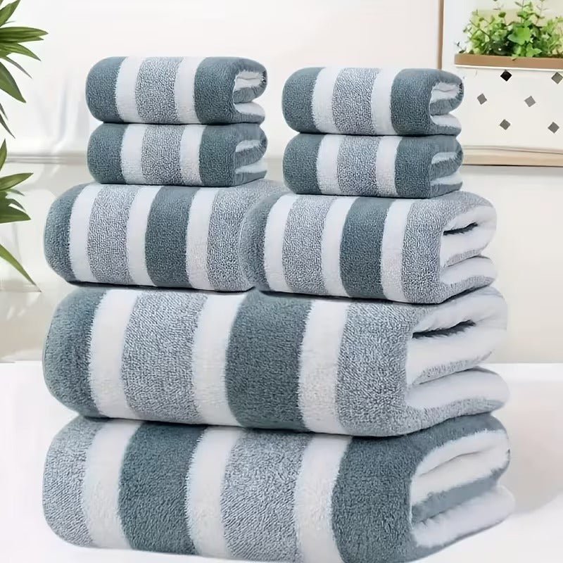 Handtuch Set aus weichem Vlies für Bad und Wellness - Handtuchsets - Grün - Voldeva