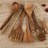 Holz Küchenhelfer Set Mit 7 Teilen Für Schonendes Kochen