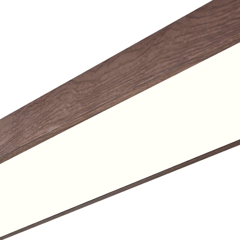 Holz LED Deckenleuchte Linear Schlank für Flur und Wohnraum - Ceiling Light Fixtures - Dunkelbraun - Voldeva