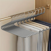 Hosenbügel Mit Z - Form Für Platzsparende Kleiderschrank - Organisation - Wohnzimmer - Grau - Voldeva