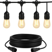 Outdoor LED-Lichterkette mit hängenden Edison-Birnen