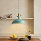 Industrielle Pendelleuchte im bunten Dome-Design
