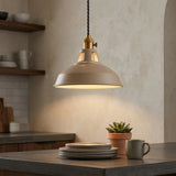 Industrielle Pendelleuchte im bunten Dome-Design