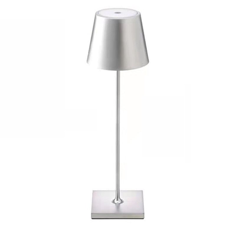 Kabellose Eisen Tischleuchte Wiederaufladbar & Dimmbar - Lampen - Silber - Voldeva