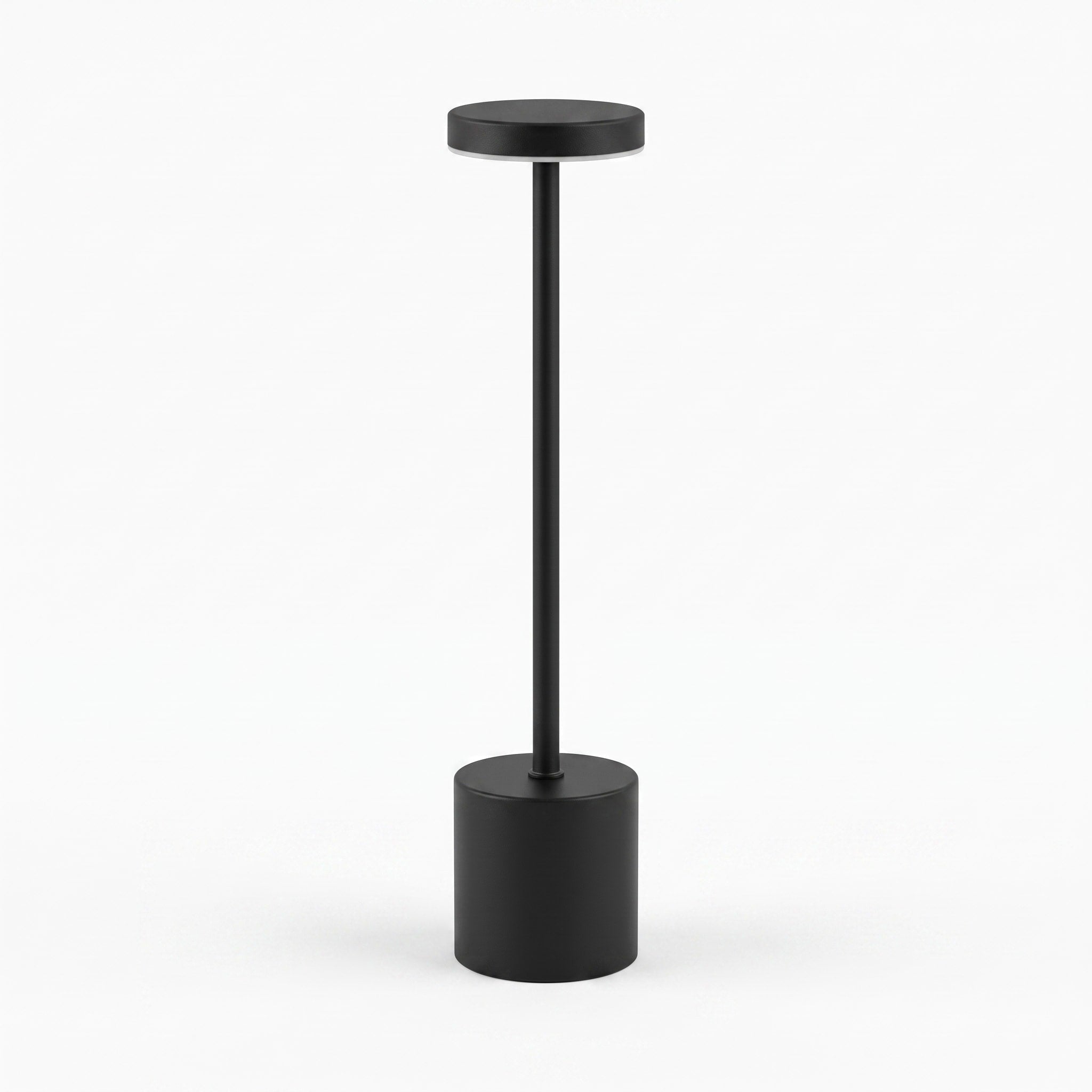 Kabellose LED Tischlampe Akku Metallständer Modernes Design - Table Lamps - Schwarz - Voldeva