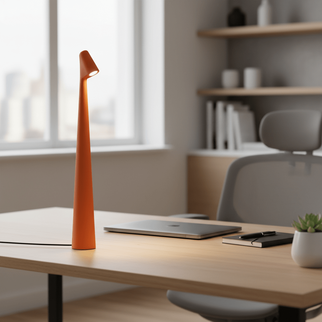 Kabellose LED Tischlampe im Skandinavischen Design - Table Lamps - Orange - Voldeva