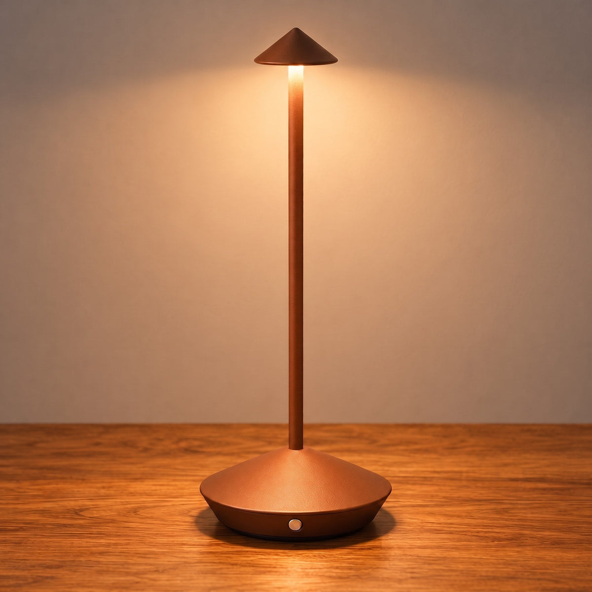 Kabellose LED-Tischlampe in Pilzform mit Touch-Dimmfunktion - Table Lamps - Braun - Voldeva