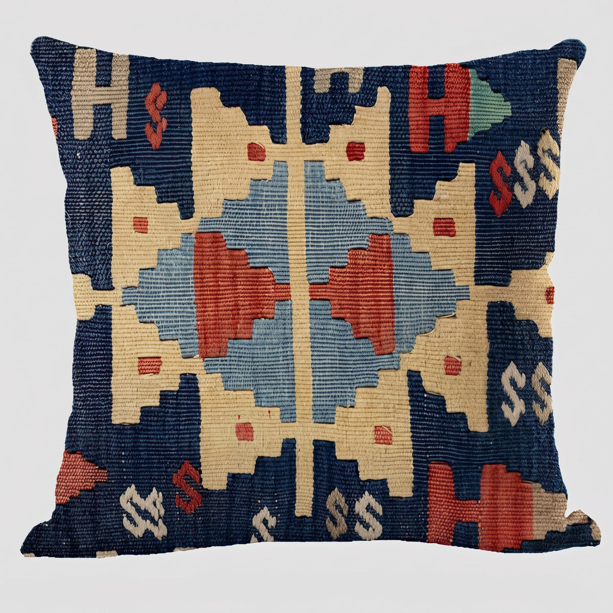 Kelim-Kissenbezug mit geometrischem ethnischem Muster - Chair & Sofa Cushion Covers - Pueblo - Voldeva