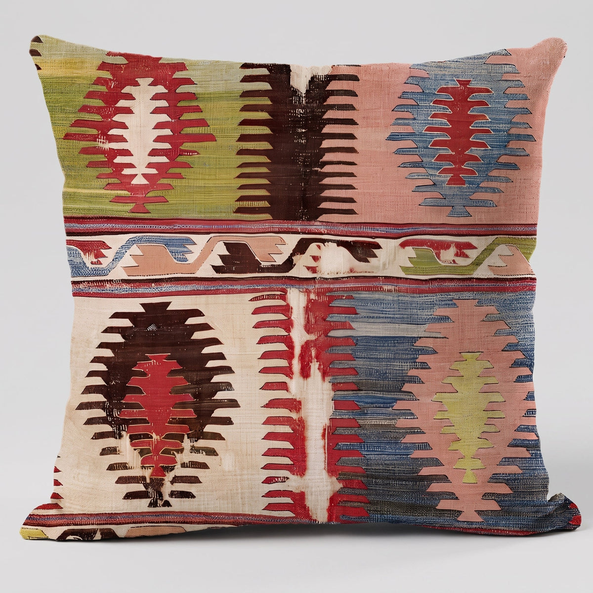 Kelim-Kissenbezug mit geometrischem ethnischem Muster - Chair & Sofa Cushion Covers - Canyon - Voldeva