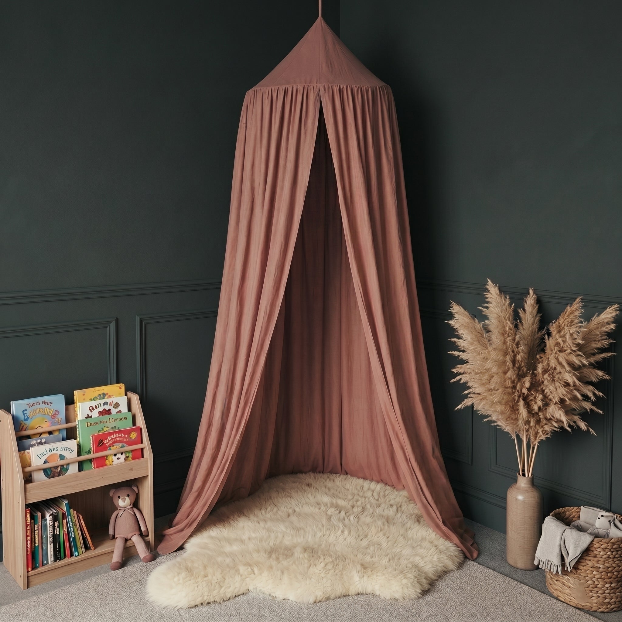 Kinderzimmer Baldachin Lesezelt - Kinder-Sonnensegel - Rosa - Voldeva
