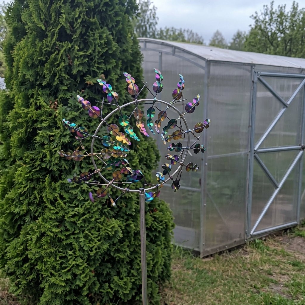 Kinetischer Metall-Windspinner mit Doppelrad - Windspinner - Voldeva