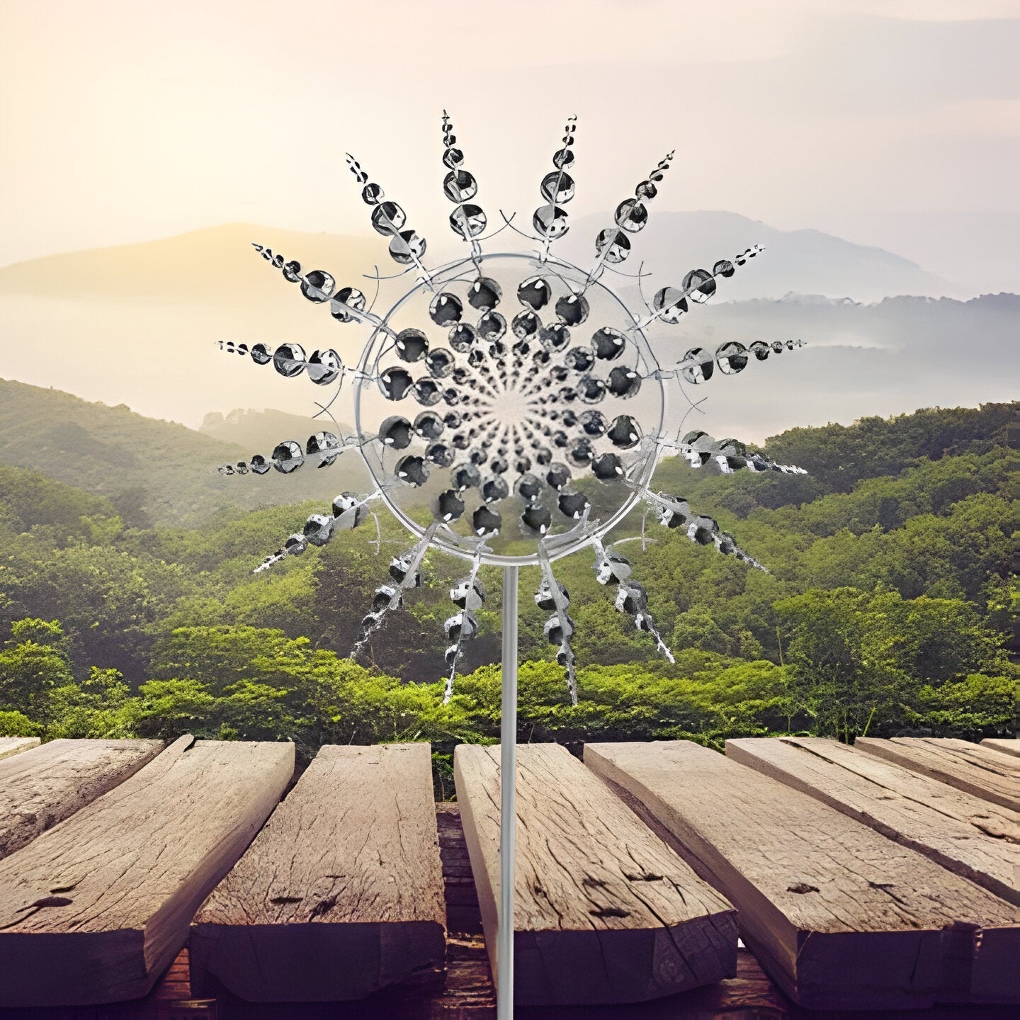 Kinetischer Metall - Windspinner - Windmühle - Voldeva