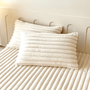 Kissenbezug mit Rippenstruktur - Kissenbezug - Beige - Voldeva