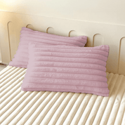 Kissenbezug mit Rippenstruktur - Kissenbezug - Rosa - Voldeva