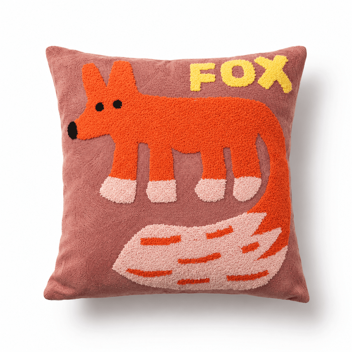 Kissenbezug mit Tier-Stickerei im Cartoon-Design - Chair & Sofa Cushion Covers - Fuchs - Voldeva