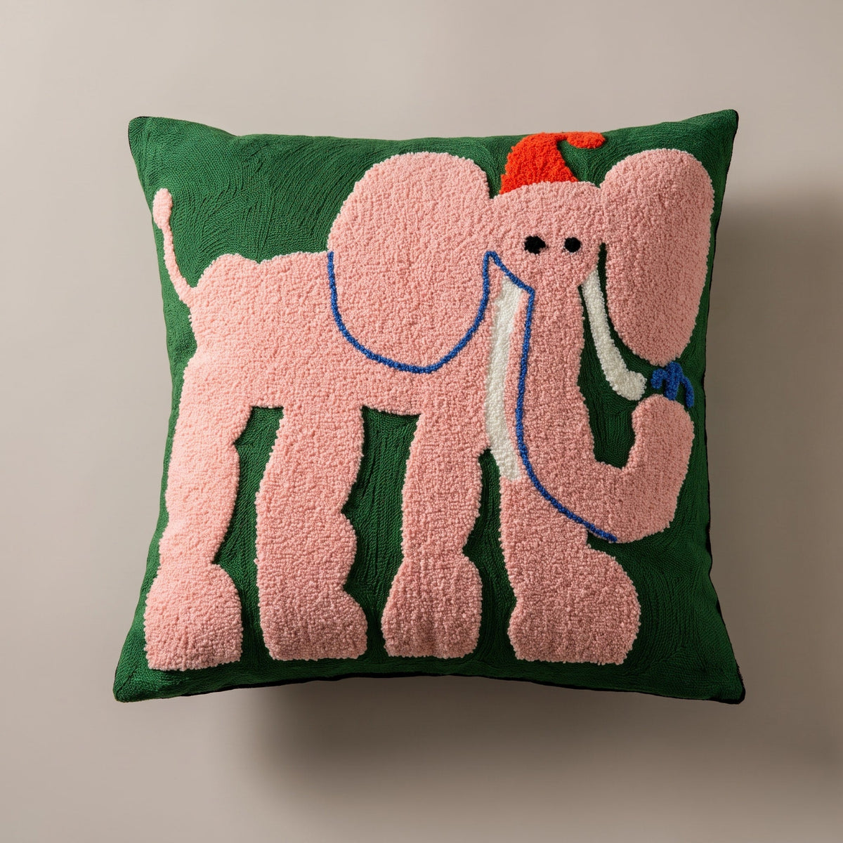 Kissenbezug mit Tier-Stickerei im Cartoon-Design - Chair & Sofa Cushion Covers - Elefant - Voldeva