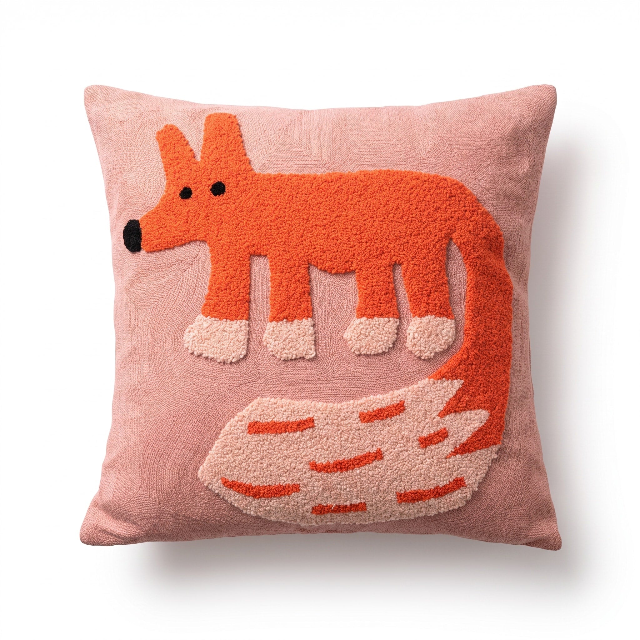 Kissenbezug mit Tier-Stickerei im Cartoon-Design - Chair & Sofa Cushion Covers - Fuchs - Voldeva