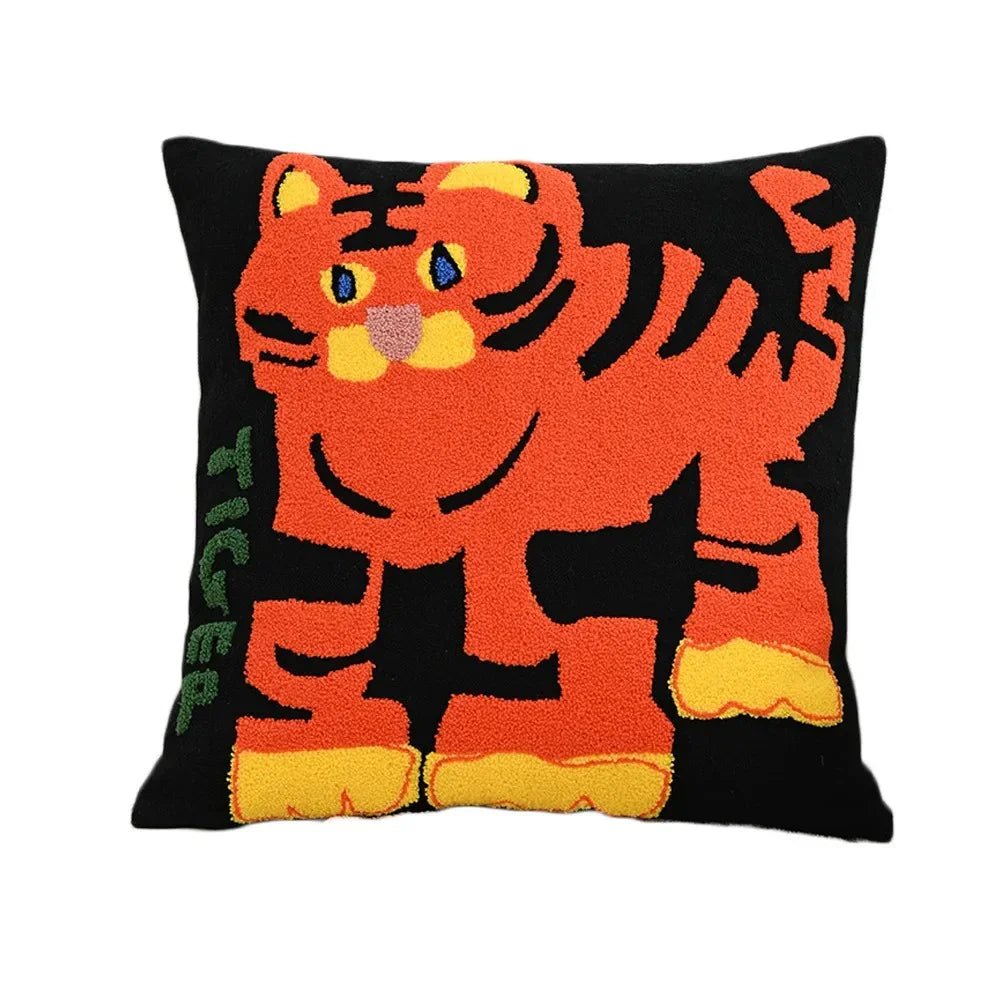 Weicher Kissenbezug mit Tiermotiv - Kissenbezüge - Tiger - Voldeva