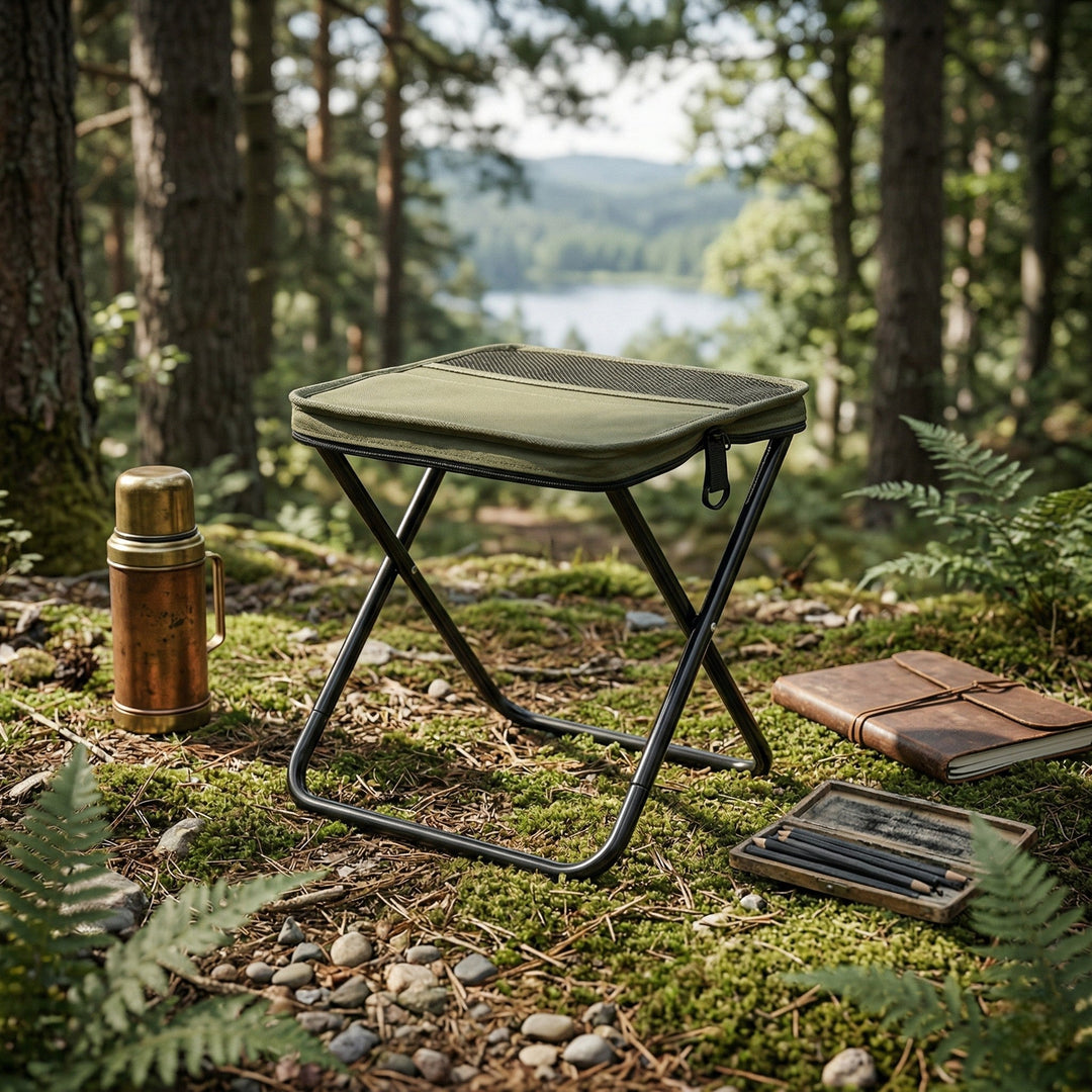 Klapphocker mit integrierter Tasche - Hocker - Voldeva