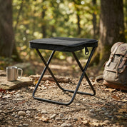 Klapphocker mit integrierter Tasche - Hocker - Schwarz - Voldeva
