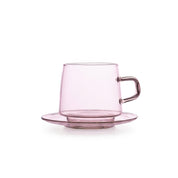Klare Tasse mit Untertasse Set - Becher - Rosa - Voldeva
