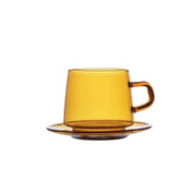 Klare Tasse mit Untertasse Set - Becher - Bernstein - Voldeva