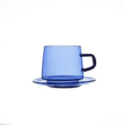 Klare Tasse mit Untertasse Set - Becher - Blau - Voldeva