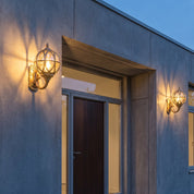 Klassische Außenwandlampe im Globe - Laternen - Stil - Wandleuchte - Bronze - Voldeva