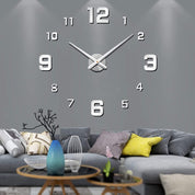 Kreative 3D Wanduhr Mit Modernen Ziffern - Uhr - Nummeriert - Silber - Voldeva