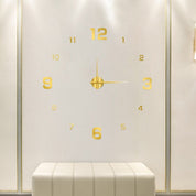 Kreative 3D Wanduhr Mit Modernen Ziffern - Uhr - Nummeriert - Gold - Voldeva