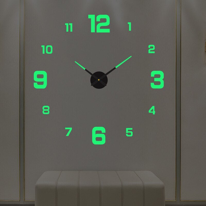 Kreative 3D Wanduhr Mit Modernen Ziffern - Uhr - Nummeriert - Leuchtend - Voldeva