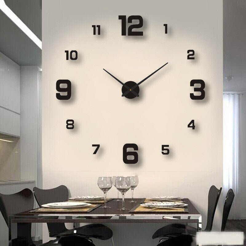 Kreative 3D Wanduhr Mit Modernen Ziffern - Uhr - Nummeriert - Schwarz - Voldeva