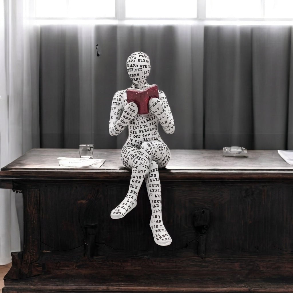 Kreative Abstrakte Buchliebhaber Sitzende & Liegende Figur Skulptur - Figuren - Träumer - Voldeva