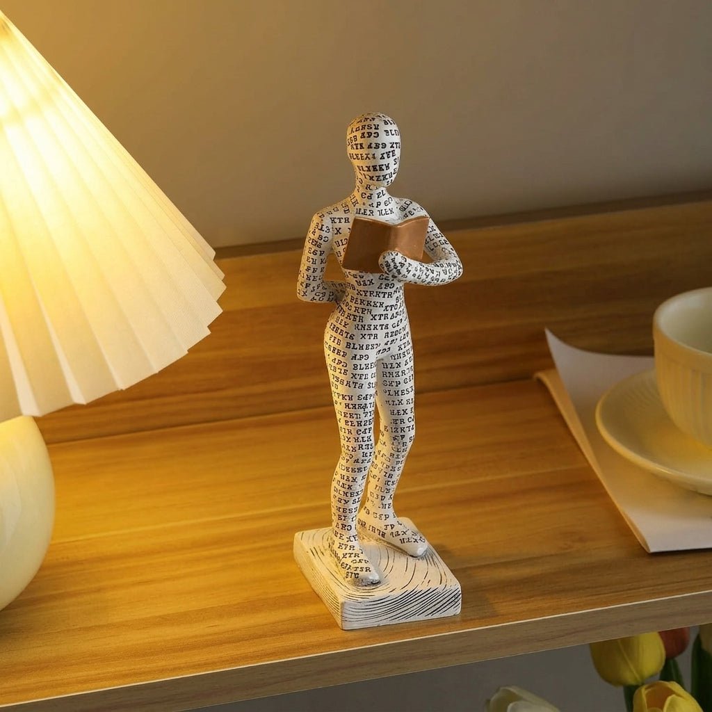 Kreative Abstrakte Buchliebhaber Sitzende & Liegende Figur Skulptur - Figuren - Gelehrter - Voldeva